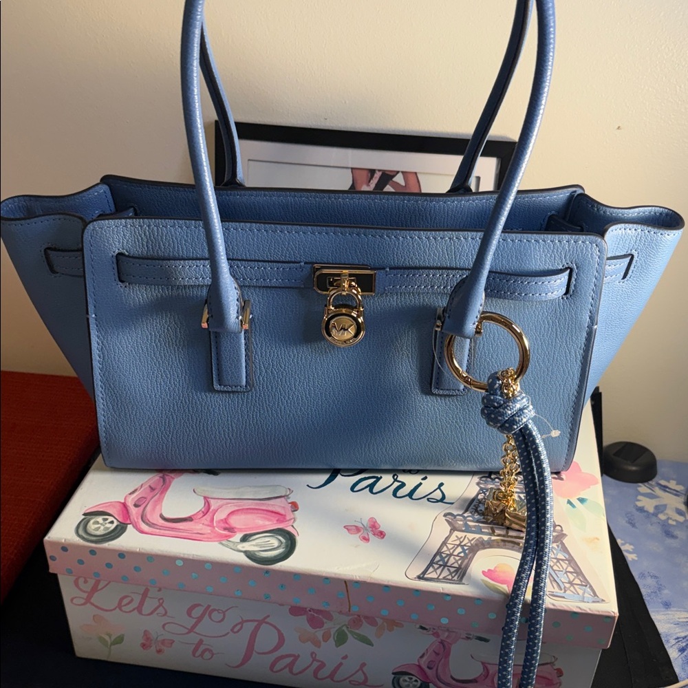 MK Elegant French Blue Handbag